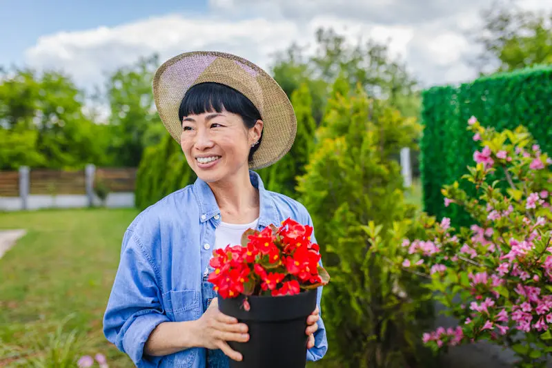 Woman gardening